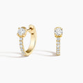 14K Gold Lab Grown Diamond Petite Huggie Earrings