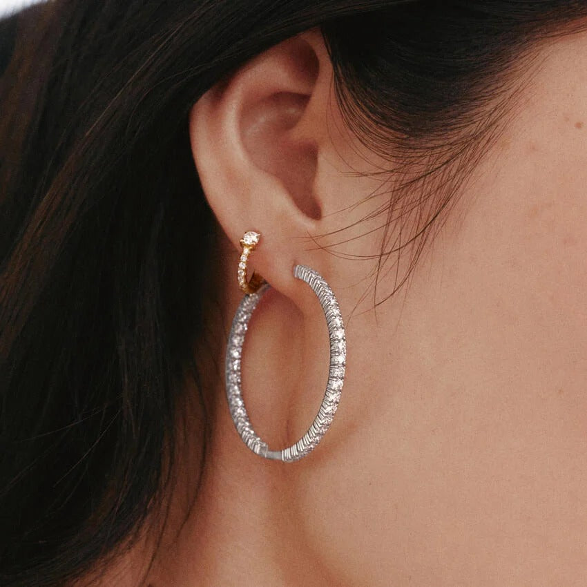 14K Gold Lab Grown Diamond Petite Huggie Earrings