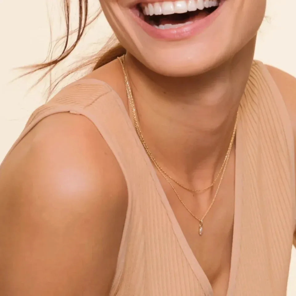 14K Gold Shimmering Twisted Chain Necklace