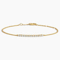 14K Gold Slim Horizontal Row Diamond Bracelet