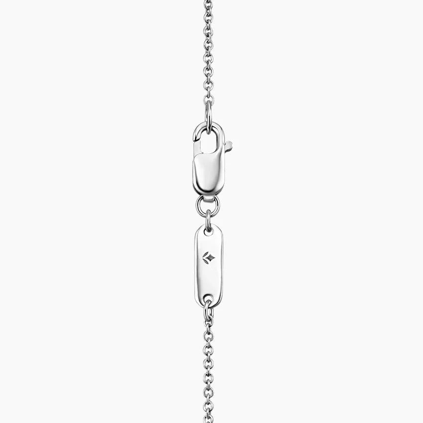 14K White Gold Pavé Diamond Cross Pendant Necklace