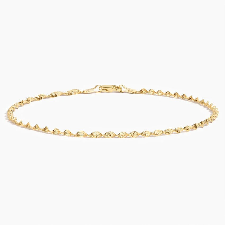 Thin Twisted Bracelet In 14k Yellow Gold